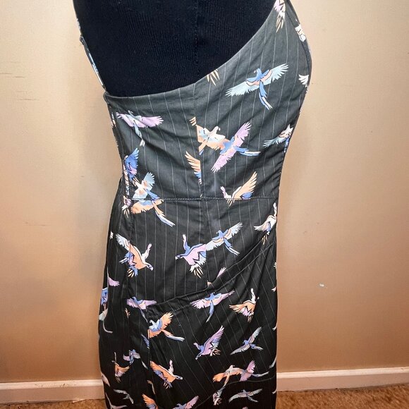 Free People Midi Dress Parrot Size 6 Sunshine of Your Love Printed A-Line Dress - Picture 9 of 16